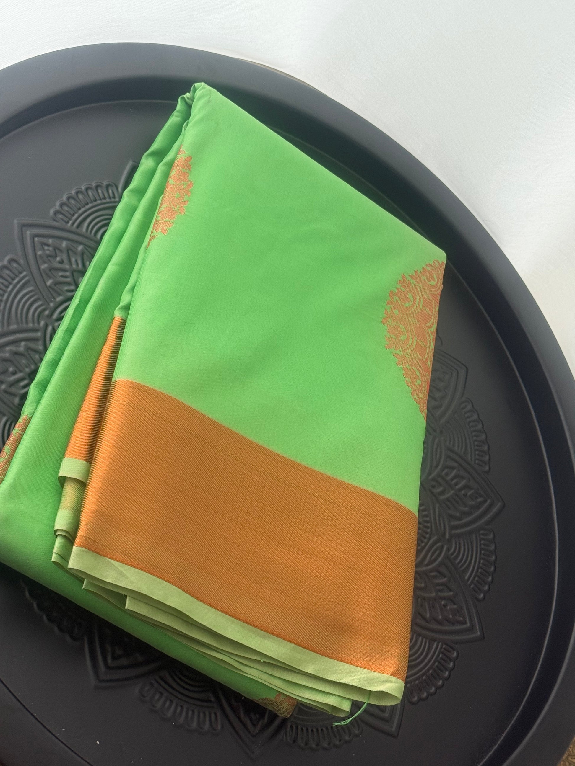 Mint Green Semi Silk